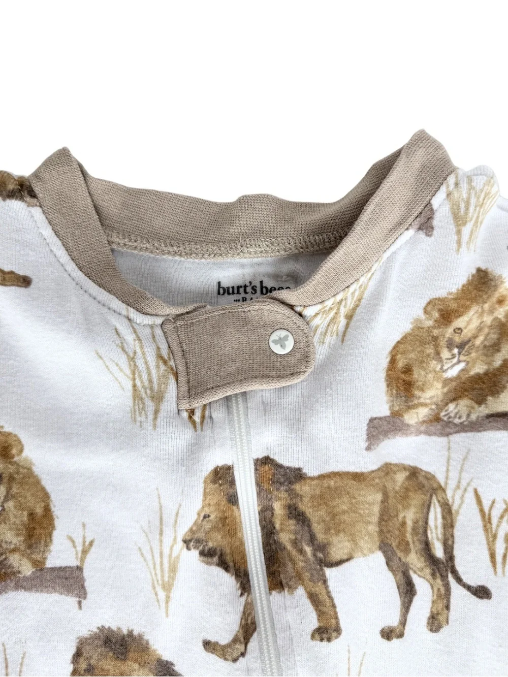 Burt’s Bees Baby 24M Organic Cotton Lion Safari Footed Zip Pajamas Sleeper